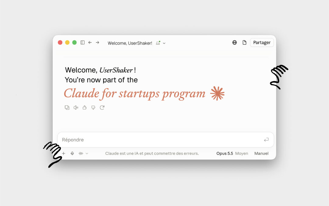 UserShaker joins Claude for Startups